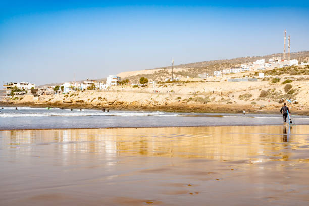 Plage de Taghazout au Maroc